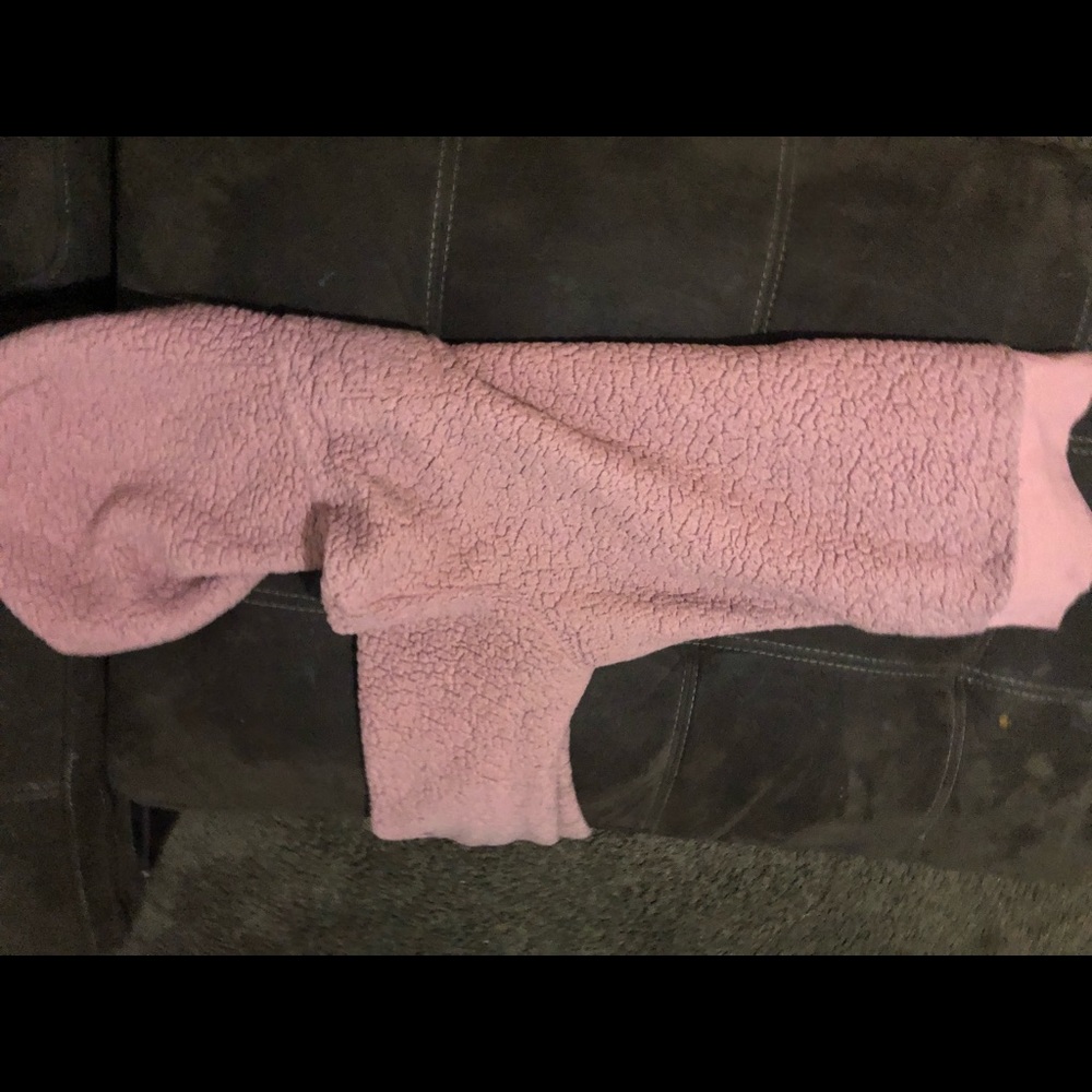 Pink plush hoodie